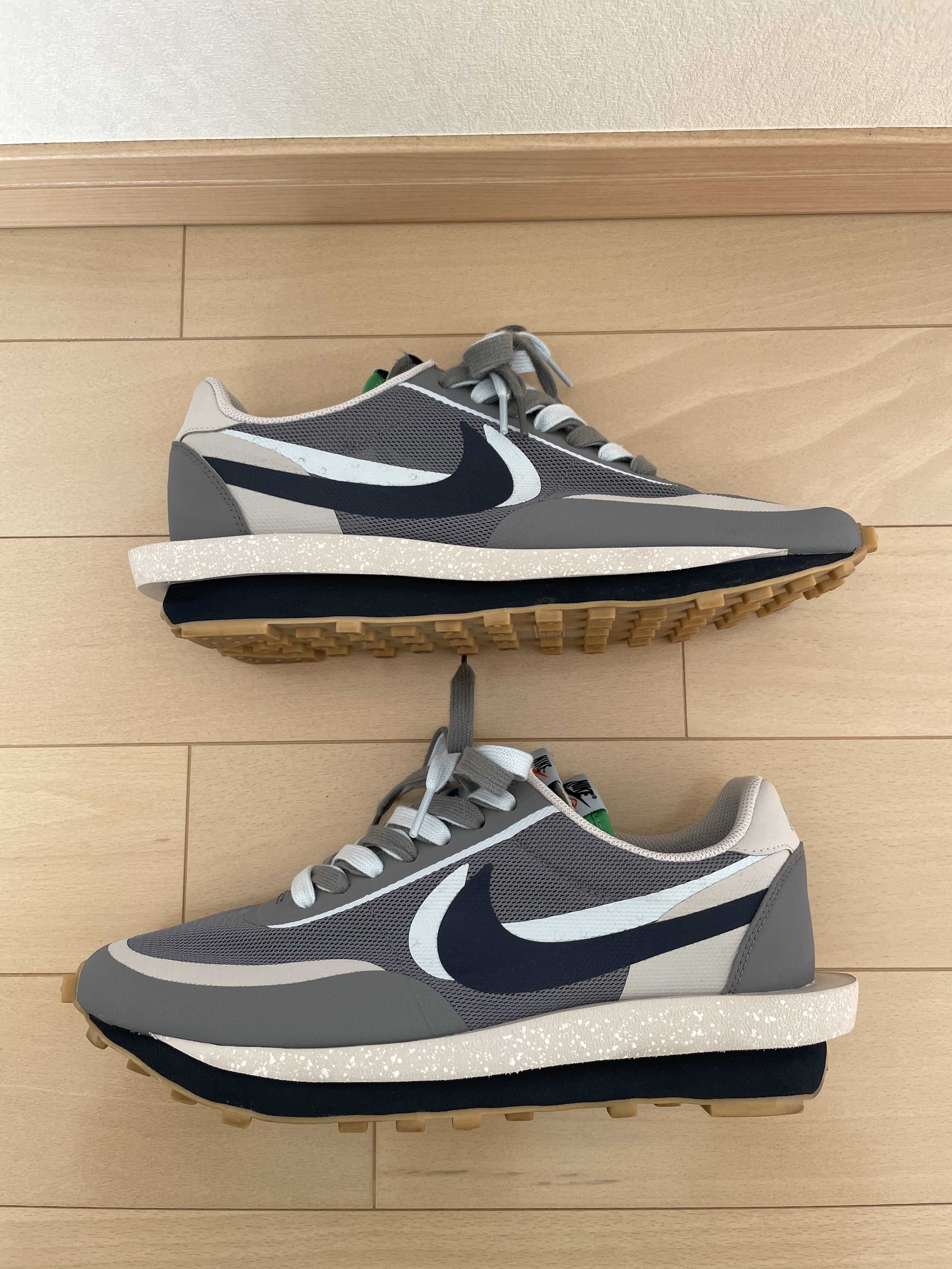 CLOT × Sacai × Nike LD Waffle "Grey Obsidian/Cool Grey"