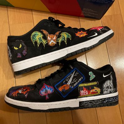 Neck face × Nike SB Dunk Low "Black/White/Multi Color"