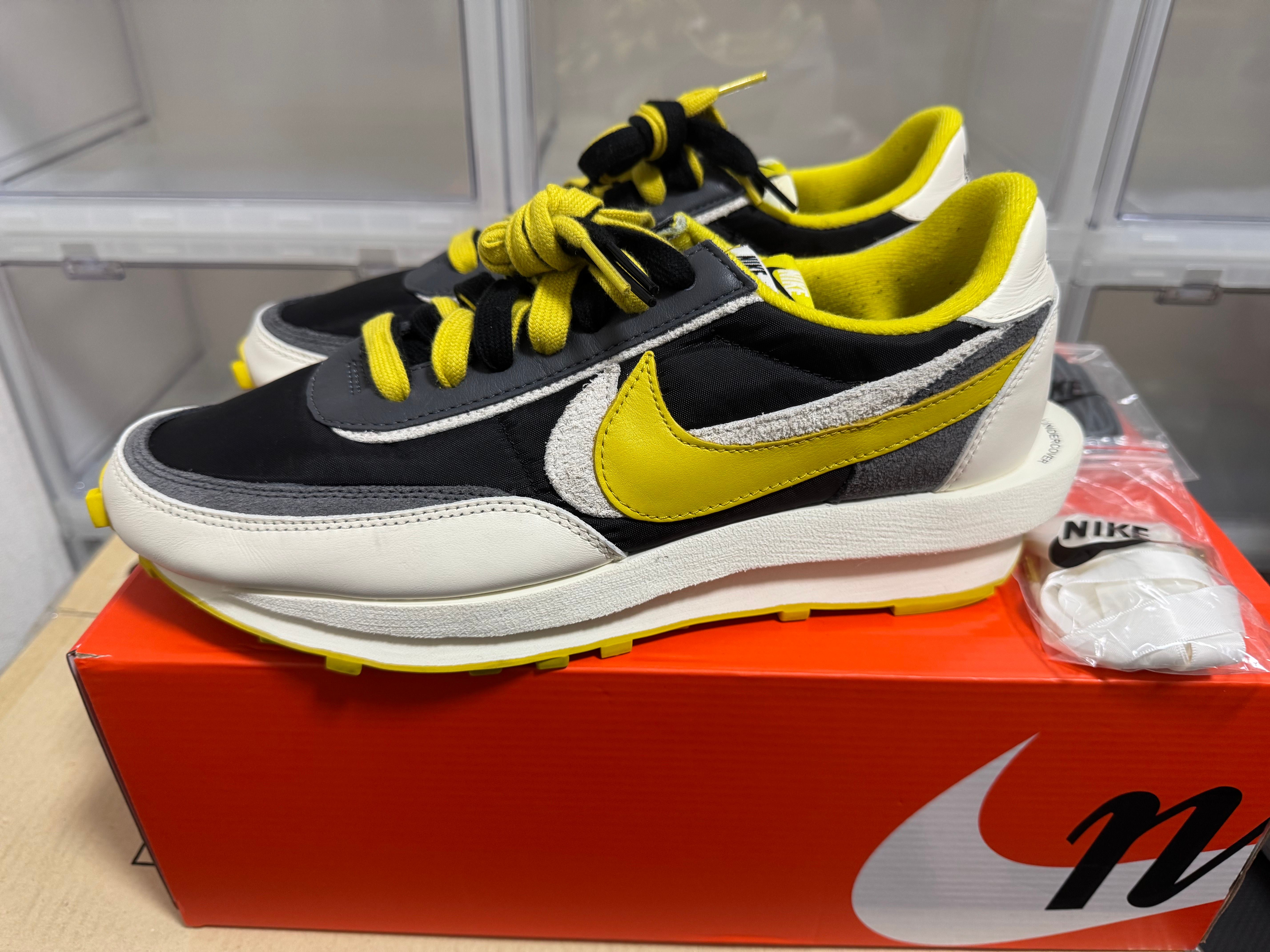 UNDERCOVER × sacai × Nike LD Waffle "Black/Sail-Dark Grey-Bright Citron"