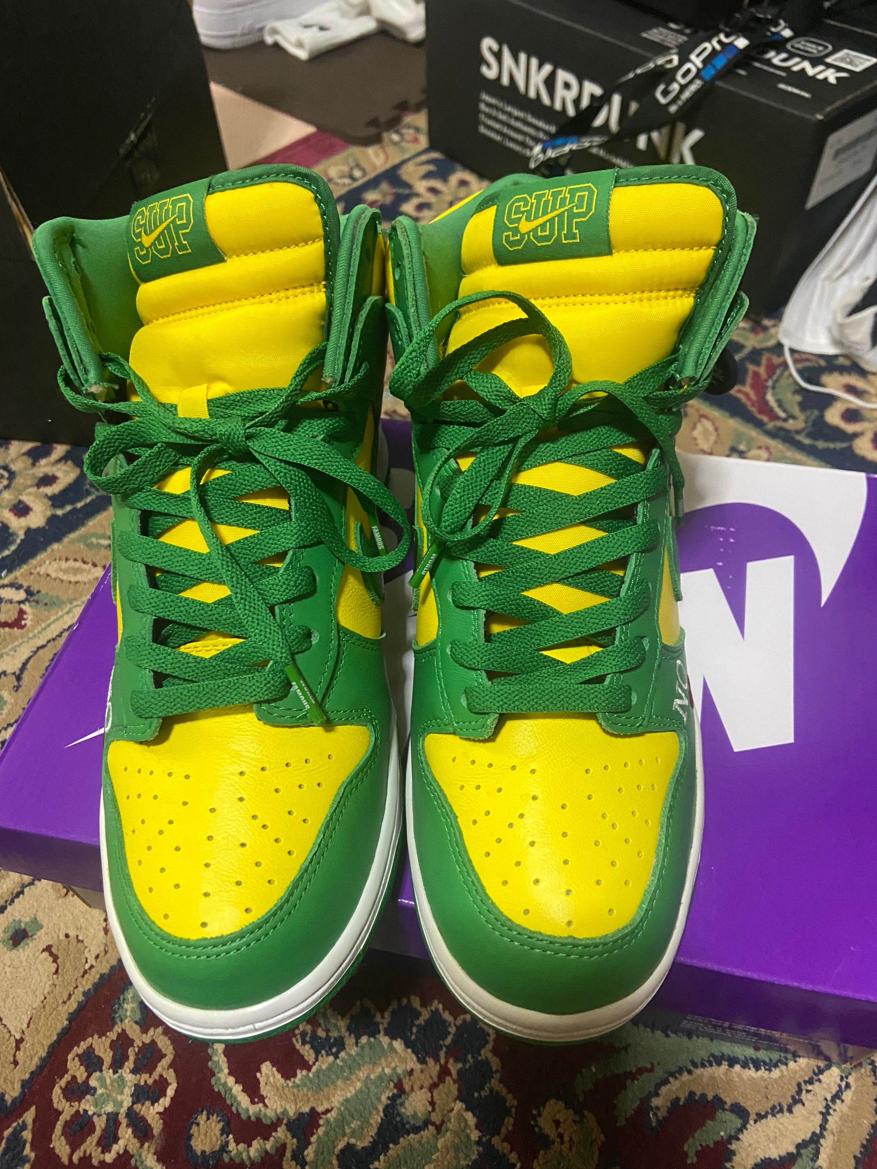 Supreme × Nike SB Dunk High By Any Means "Brazil"