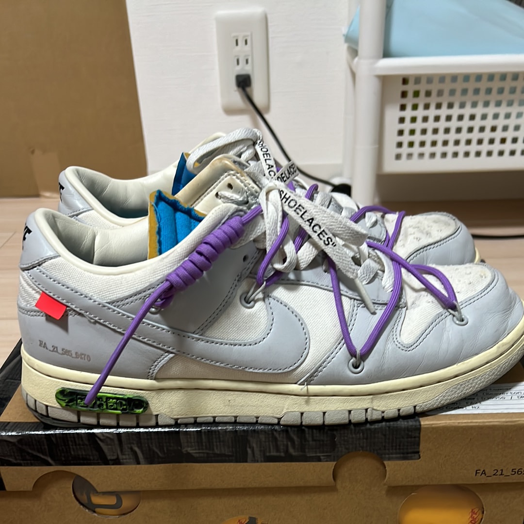Off-White × Nike Dunk Low "Sail/Neutral Gray"