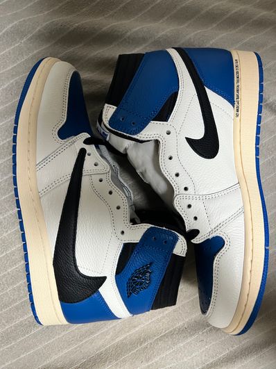 Travis Scott × fragment design × Nike Air Jordan 1 Retro High OG SP "Military Blue"