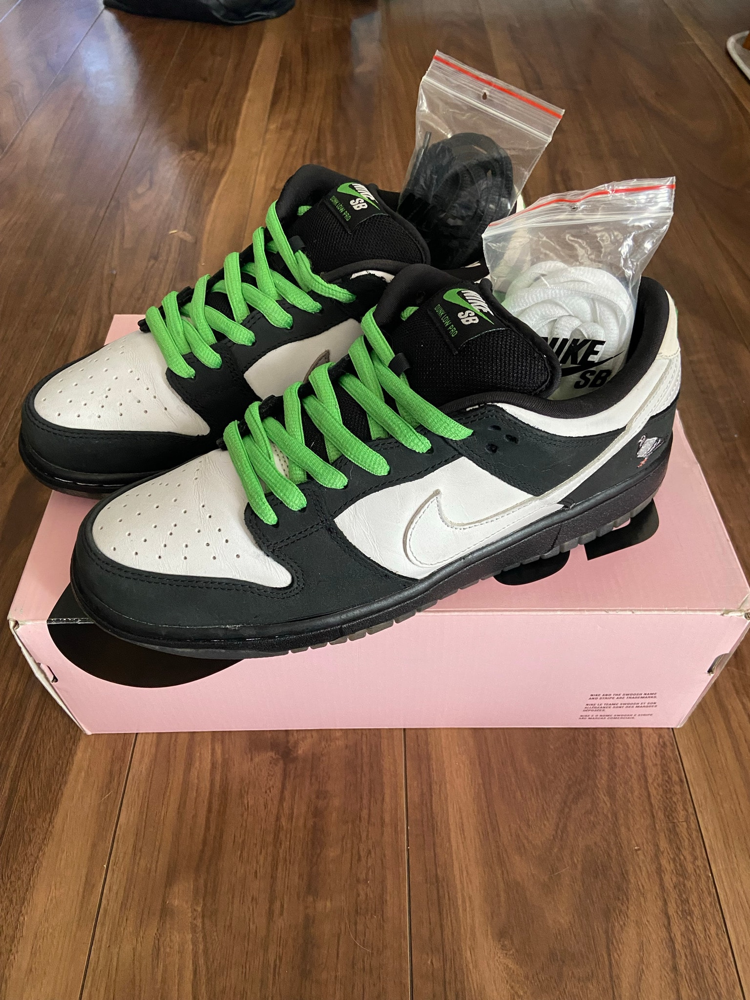 STAPLE × Nike SB Dunk Low "Pigeon Black/White"