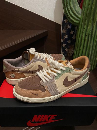 Zion Williamson × Nike Air Jordan 1 Low OG "Flax and Oil Green"