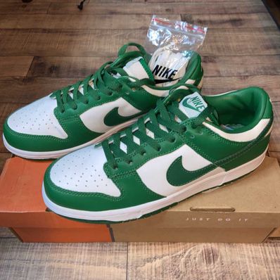 Off-White × Nike Dunk Low "White/Pine Green"