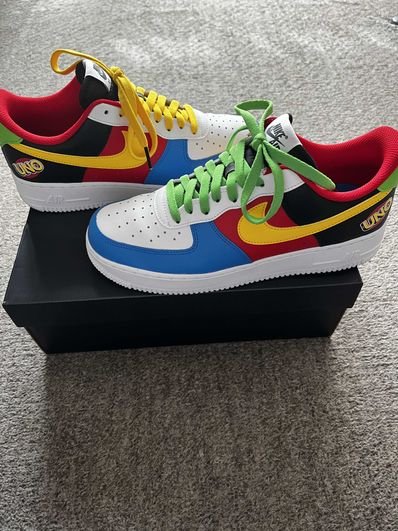 UNO x Nike Air Force 1 Low "White/Yellow/University Red"