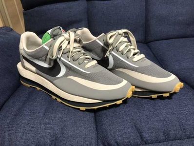 CLOT × Sacai × Nike LD Waffle "Grey Obsidian/Cool Grey"