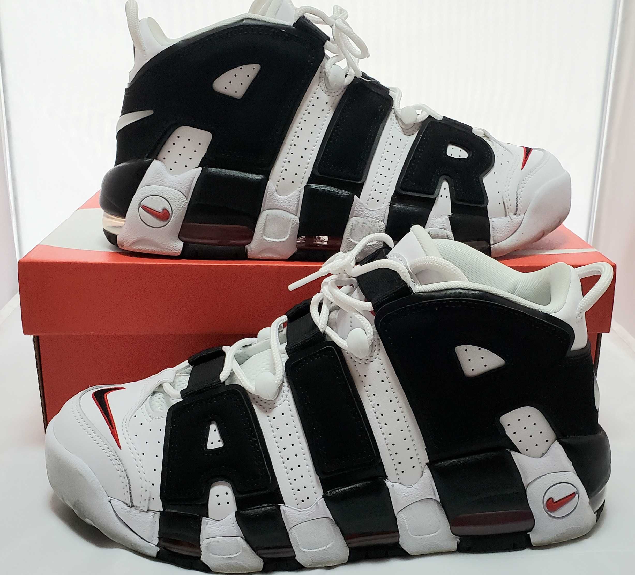 NIKE AIR MORE UPTEMPO "WHITE/BLACK/UNIVERSITY RED"(2020)