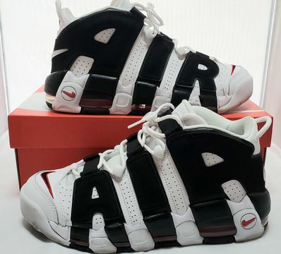 NIKE AIR MORE UPTEMPO "WHITE/BLACK/UNIVERSITY RED"(2020)