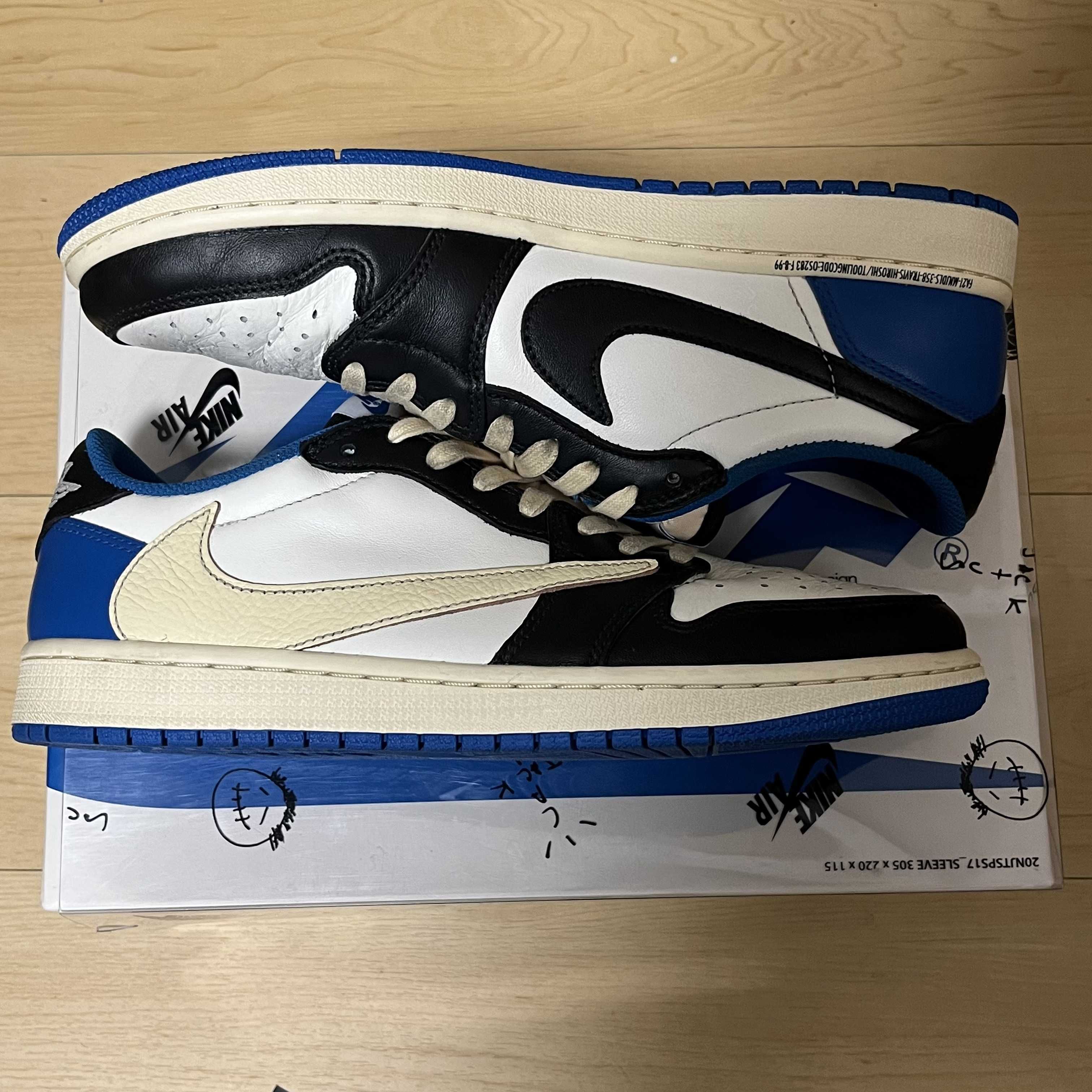Travis Scott × fragment design × Nike Air Jordan 1 Low OG SP "Military Blue"