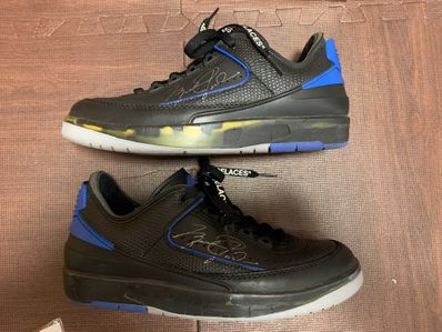 Off-White × Nike Air Jordan 2 Low "Black and Varsity Royal"