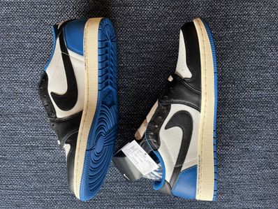 Travis Scott × fragment design × Nike Air Jordan 1 Low OG SP "Military Blue"