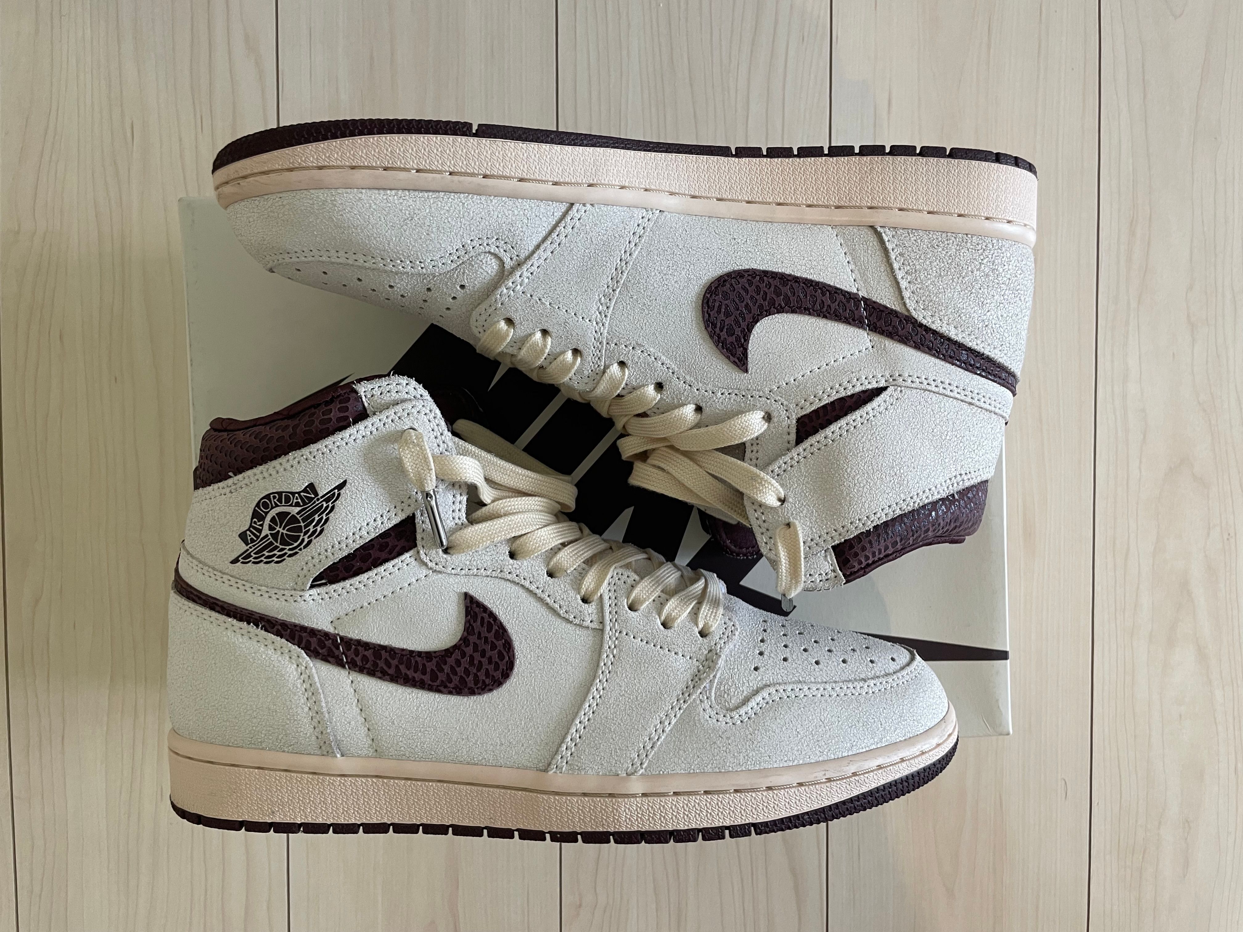 A Ma Maniere × Nike Air Jordan 1 Retro High OG "Sail and Burgundy"