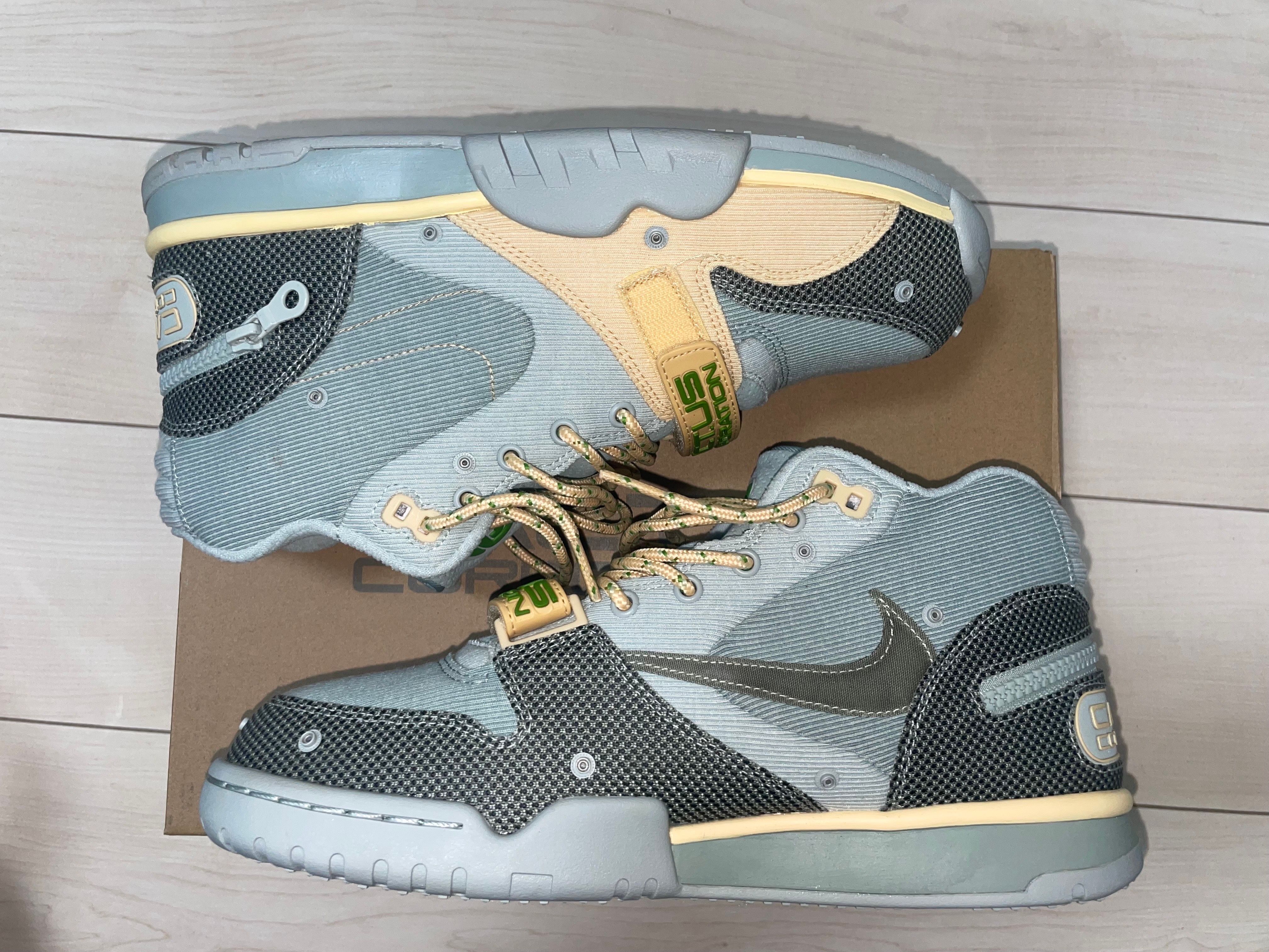Travis Scott × Nike Air Trainer 1 SP "Grey Haze and Dusty Sage"