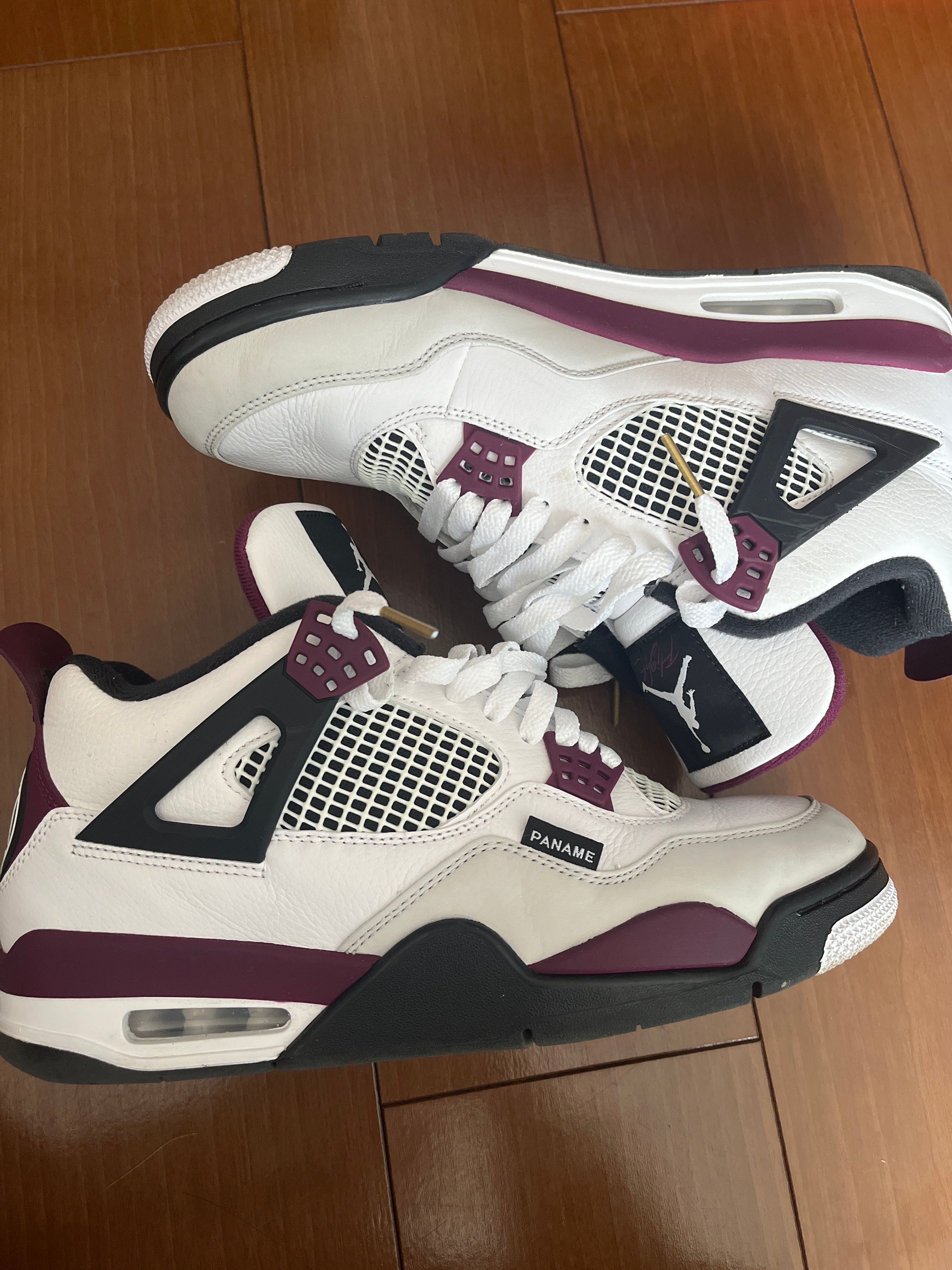 Paris Saint Germain ×Nike Air Jordan 4 Retro "White/Bordeaux/Neutral Gray"