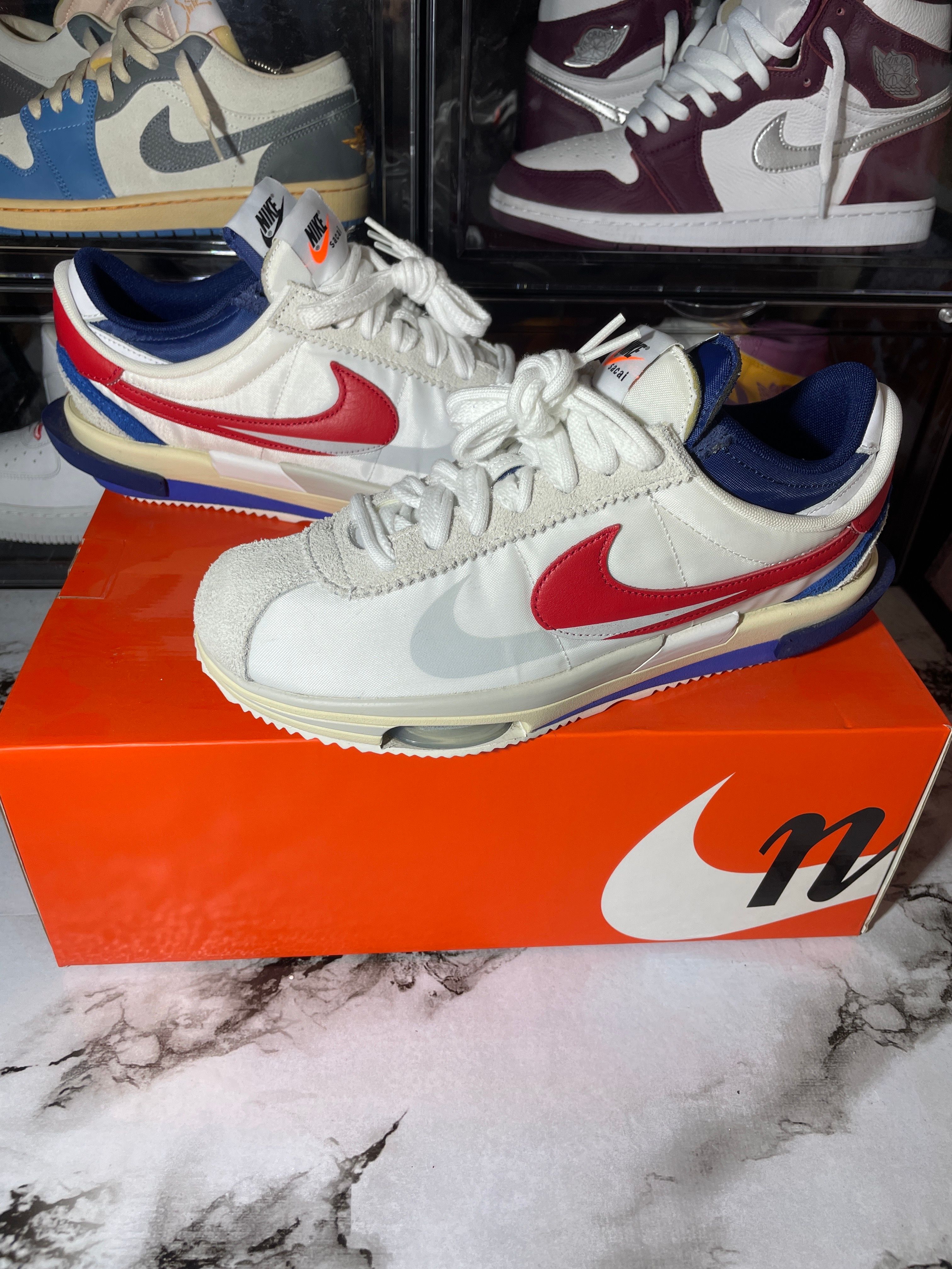 sacai × Nike Zoom Cortez "White and University Red"