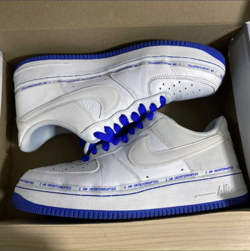 Uninterrupted × Nike Air Force 1 "White/Lapis Blue"