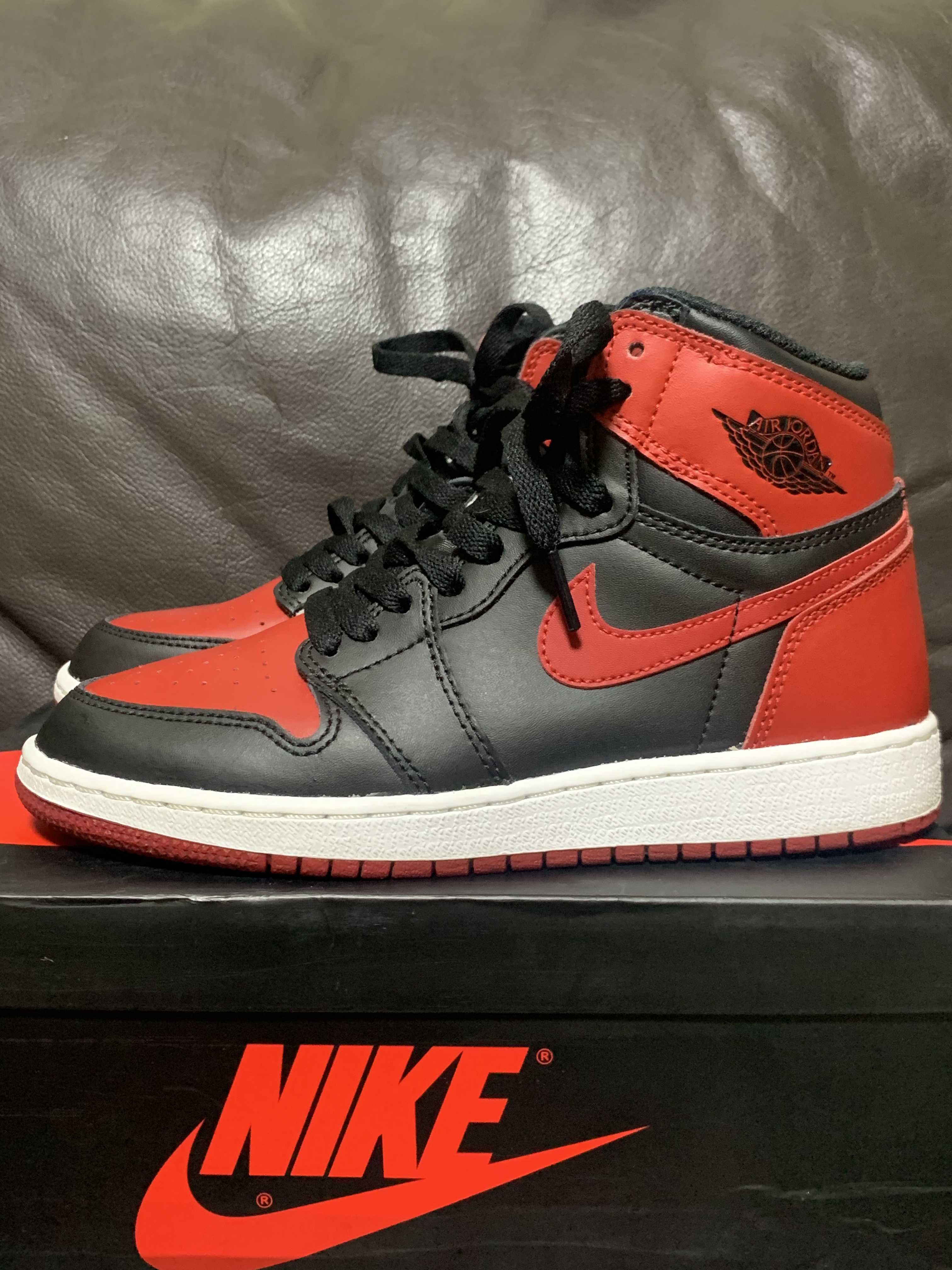 Nike GS Air Jordan 1 Retro High BRED 2016 "BANNED"