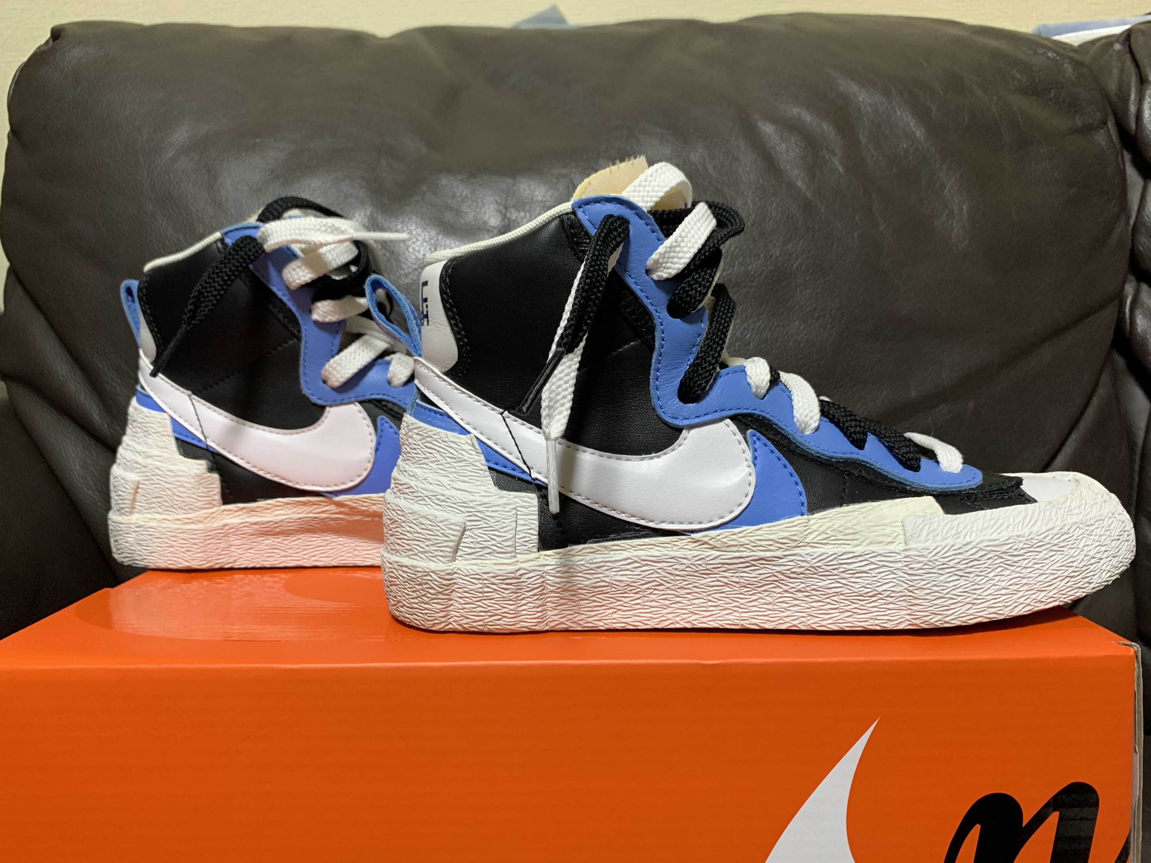 sacai × NIKE BLAZER MID "BLACK / BLUE"