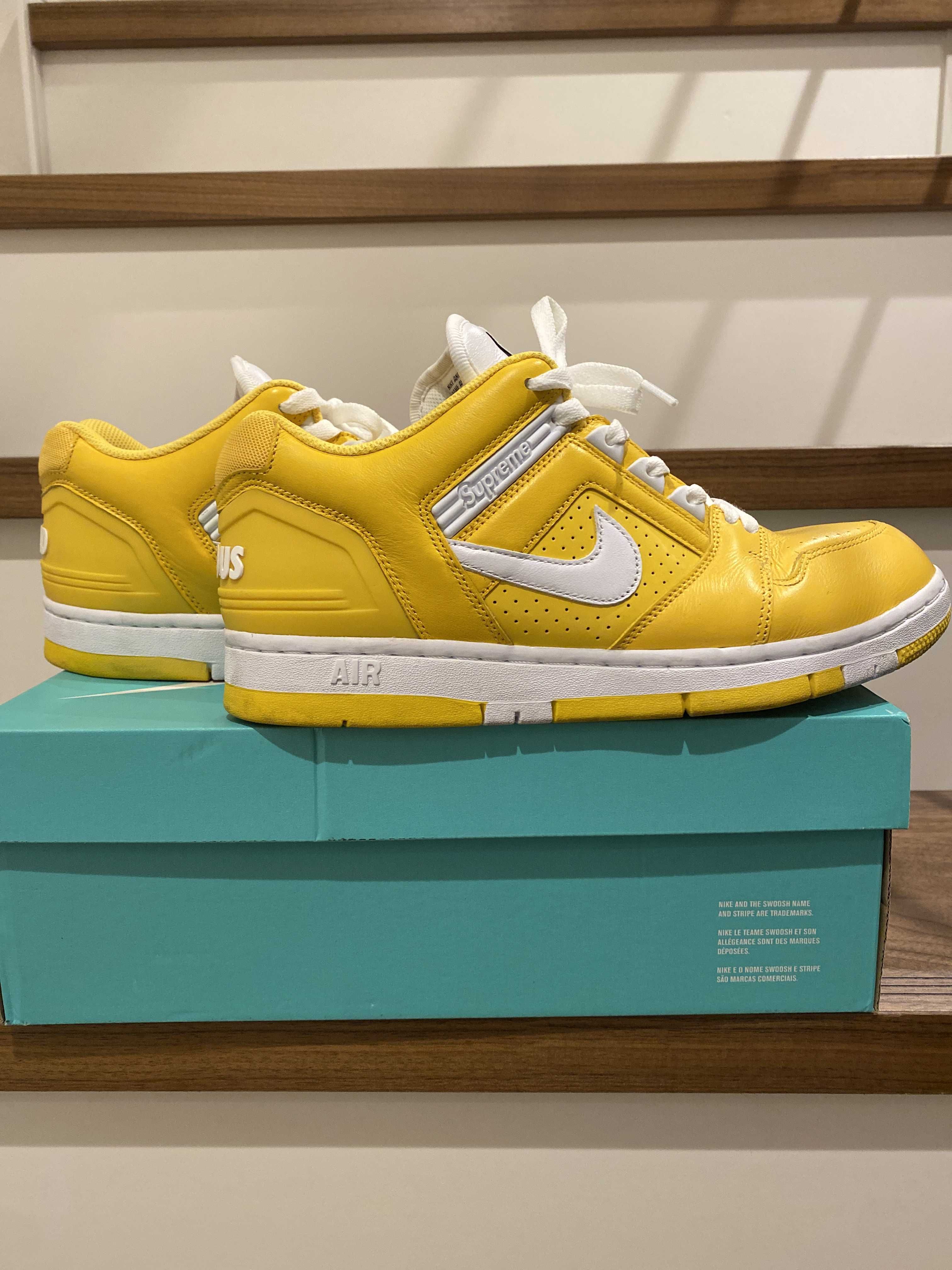 Supreme × Nike SB Air Force 2 "Varsity Maize"