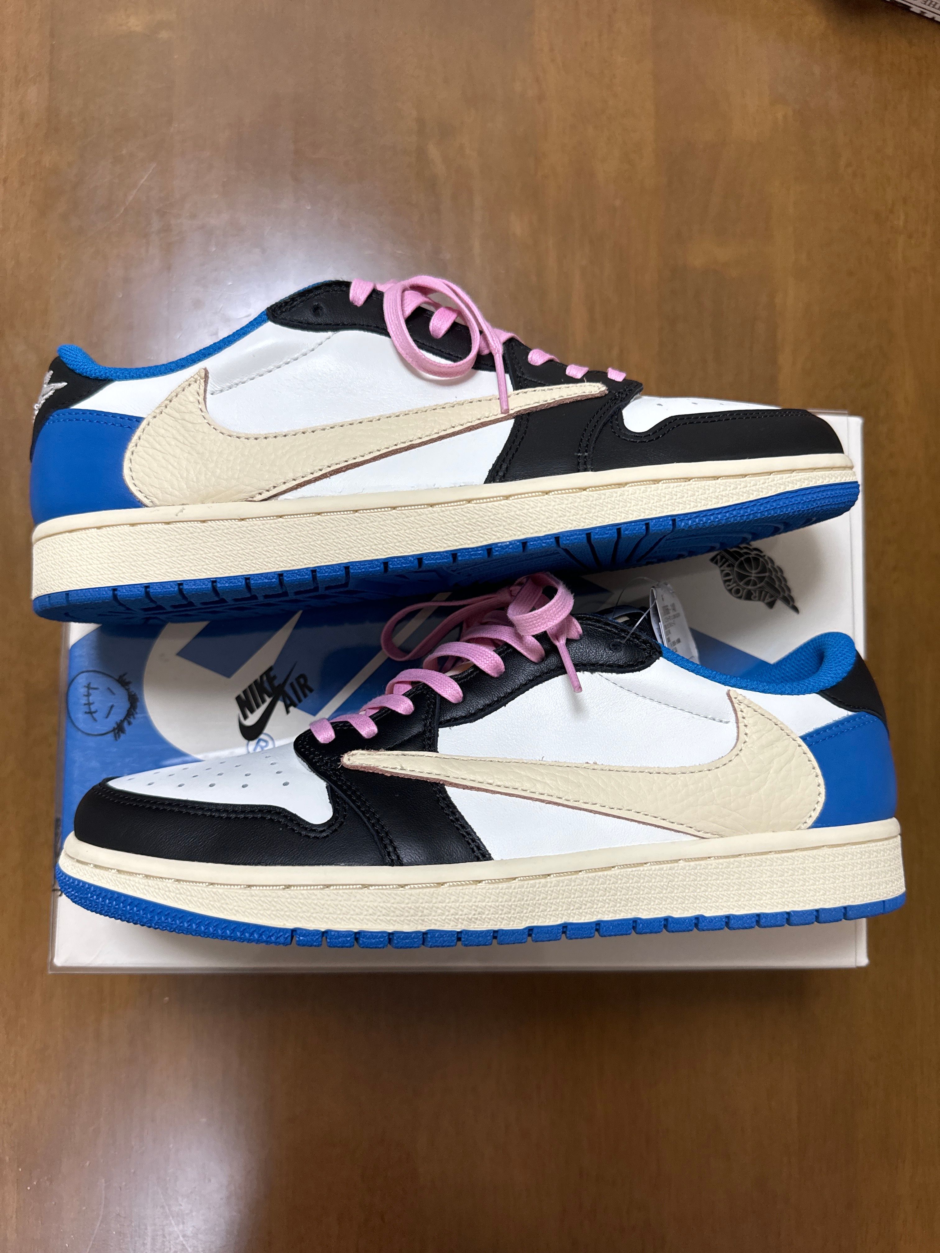 Travis Scott × fragment design × Nike Air Jordan 1 Low OG SP "Military Blue"