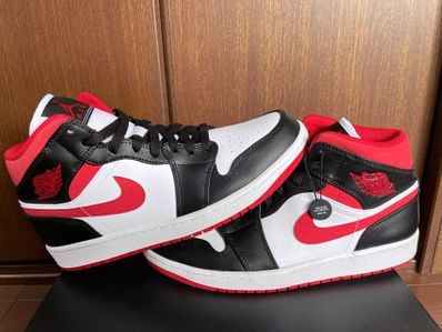 Nike Air Jordan 1 Mid "White/Gym Red Black"