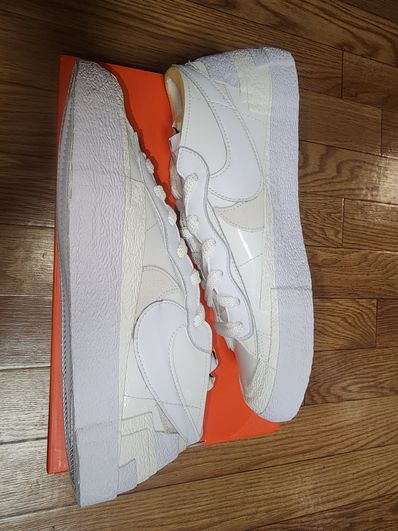 sacai × Nike Blazer Low "White Patent Leather"