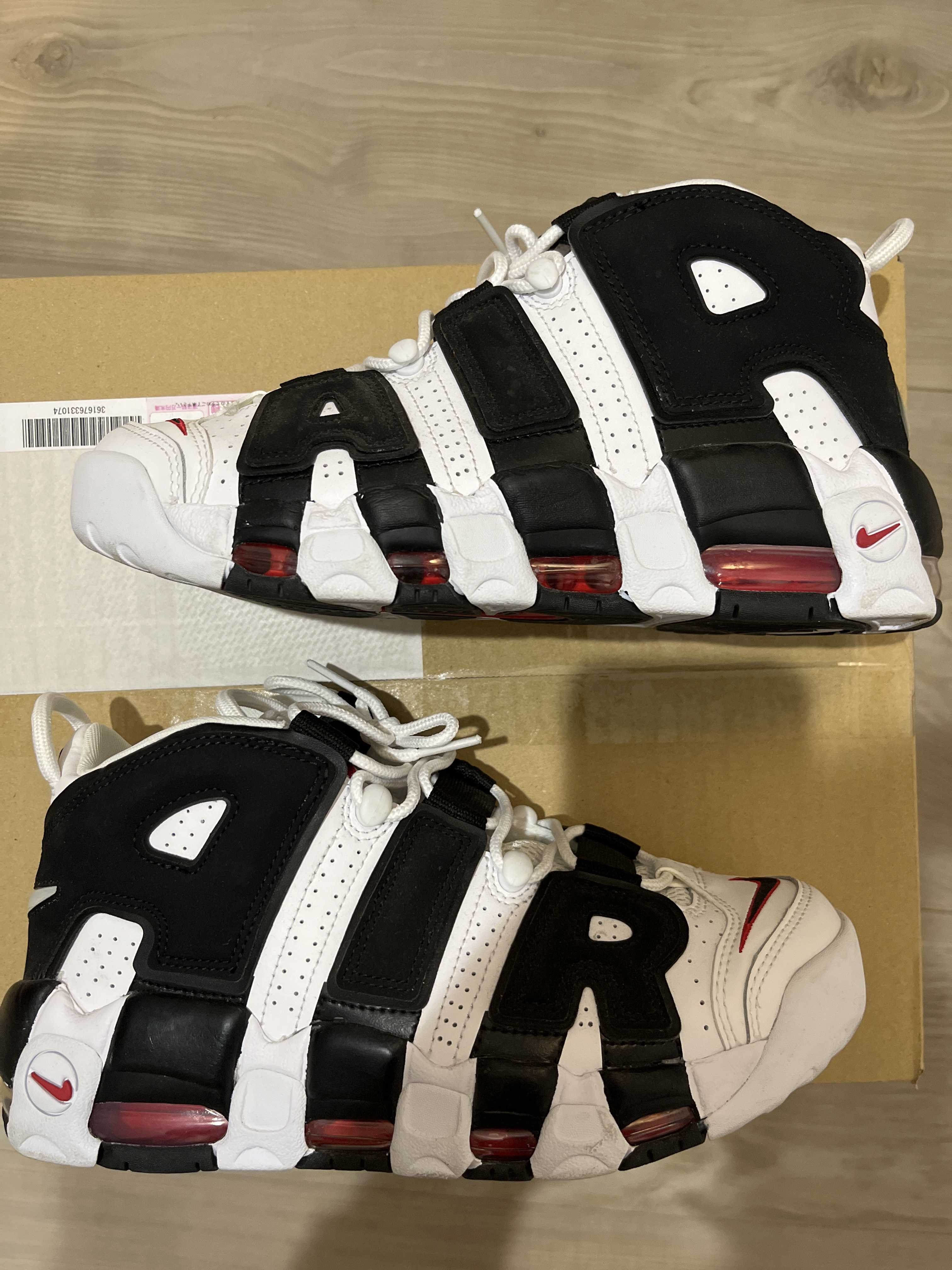 NIKE AIR MORE UPTEMPO "WHITE/BLACK/UNIVERSITY RED"(2020)