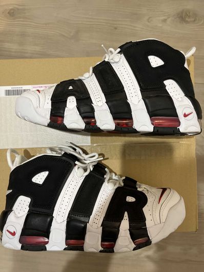 NIKE AIR MORE UPTEMPO "WHITE/BLACK/UNIVERSITY RED"(2020)