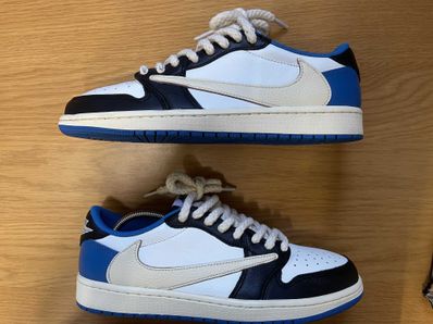 Travis Scott × fragment design × Nike Air Jordan 1 Low OG SP "Military Blue"