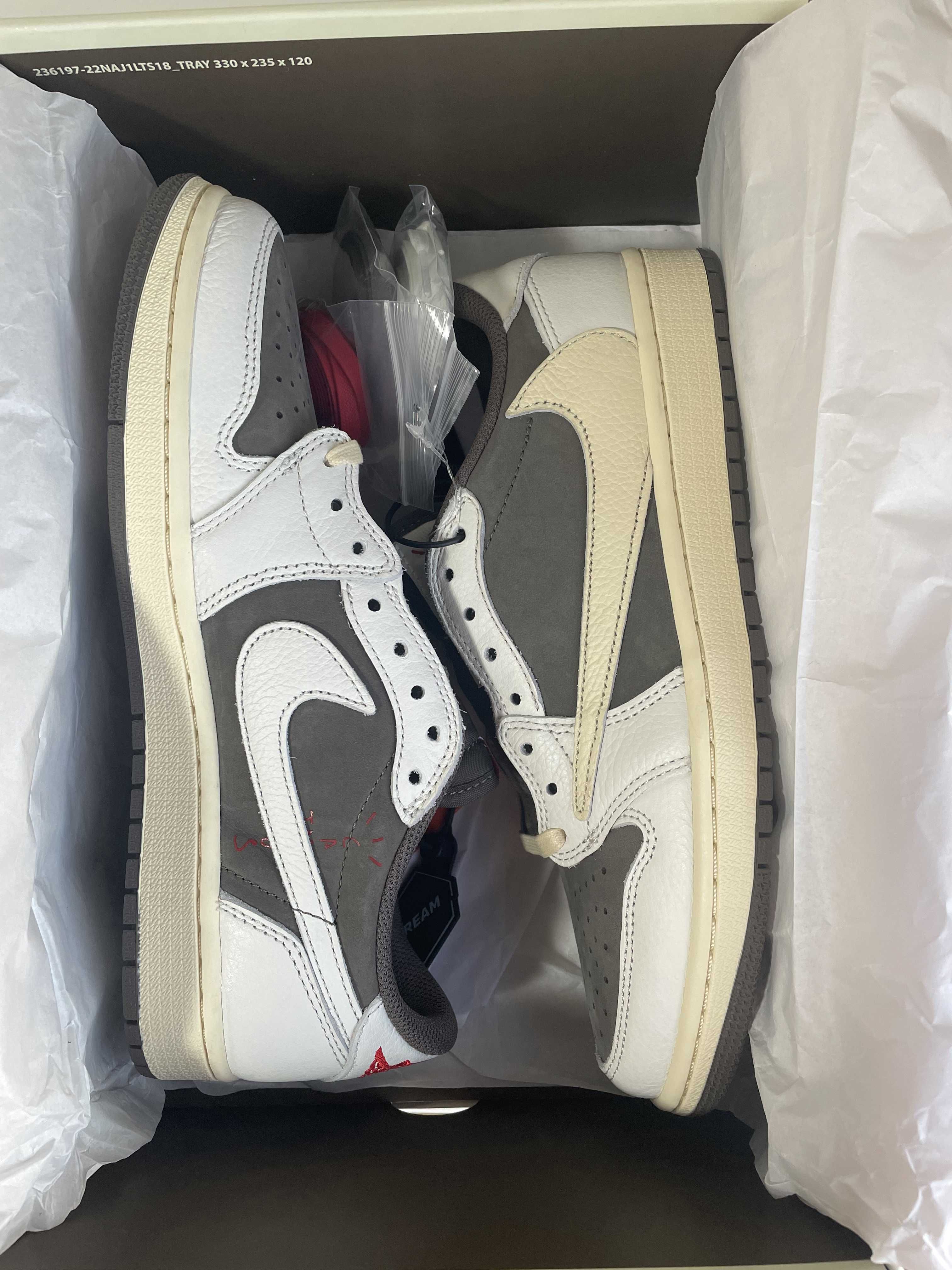Travis Scott × Nike Air Jordan 1 Low OG SP "Reverse Mocha/Sail and Ridgerock"