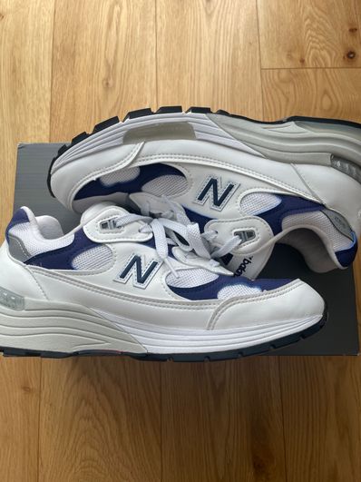 New Balance 992 Made in USA "White Navy"