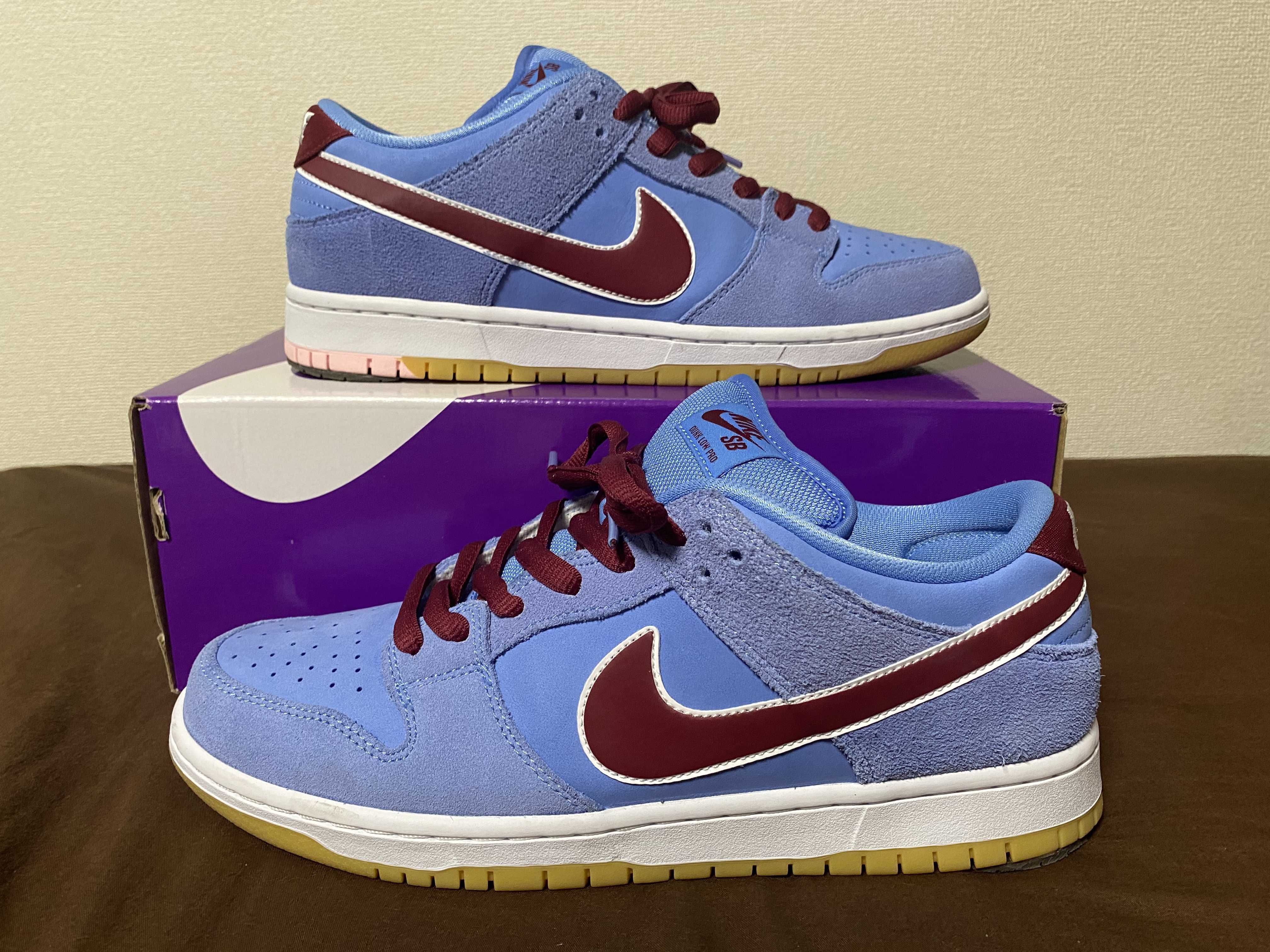 Nike SB Dunk Low Pro "Philadelphia Phillies/Valor Blue and Team Maroon"