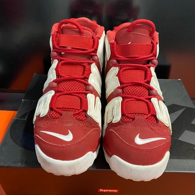 Supreme × Nike Air More Uptempo "White/Red"