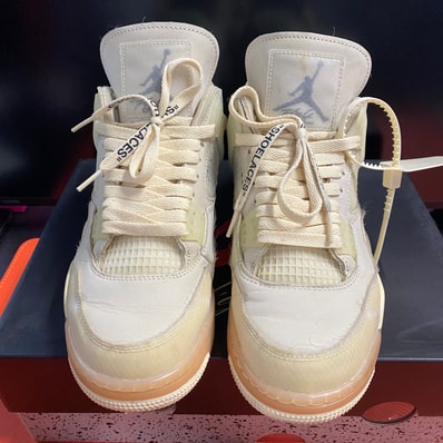 Off-White × Nike Women's Air Jordan 4 SP "Sail"