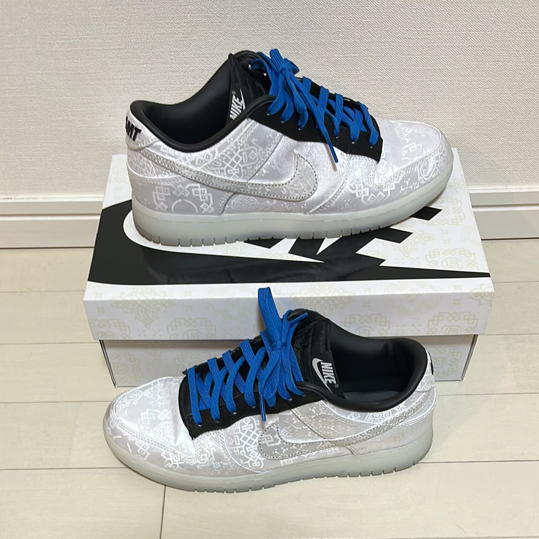 CLOT × Fragment × Nike Dunk Low "Black and White"