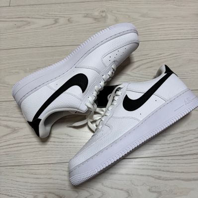 Nike Air Force 1 Low '07 "White Black Pebbled Leather"