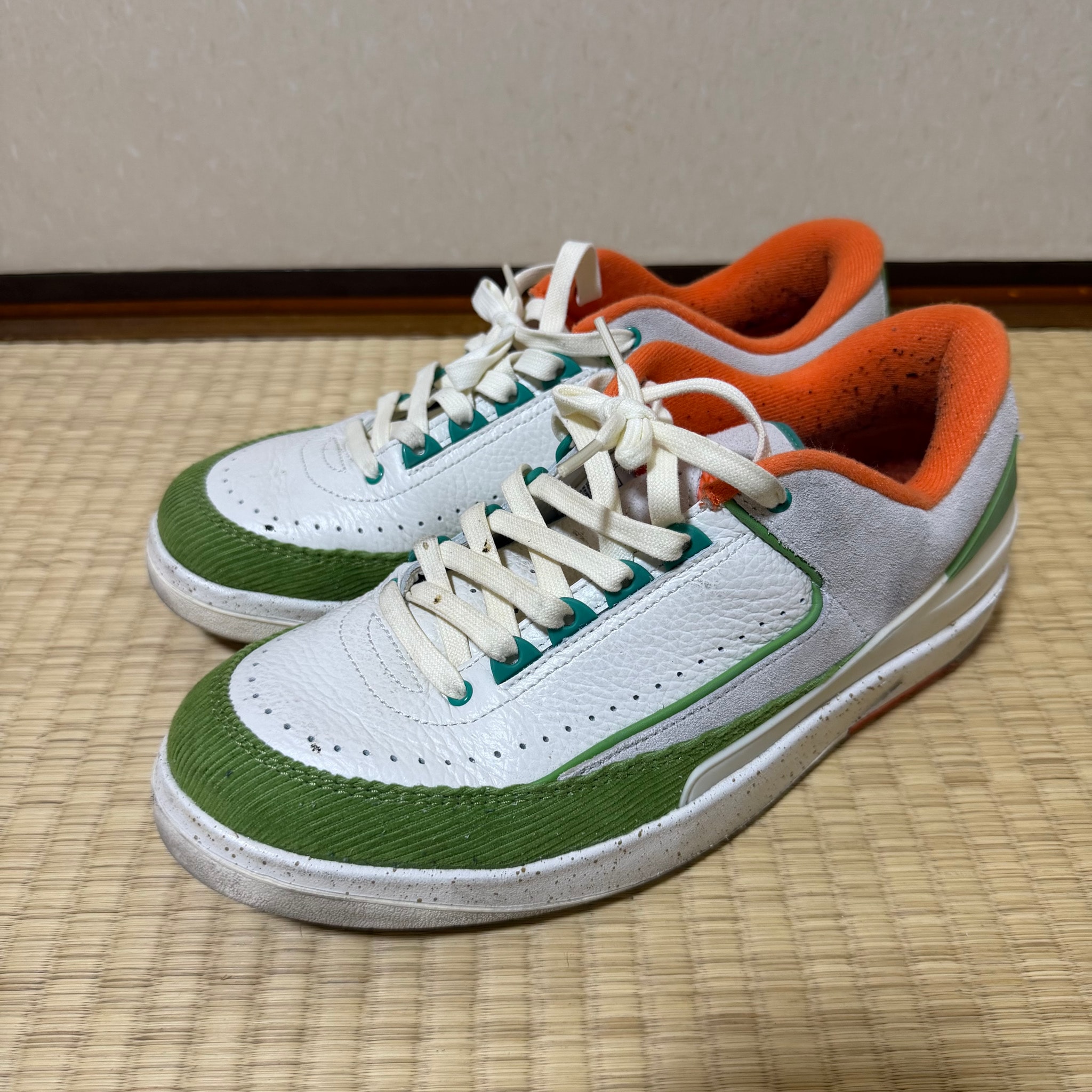 The Titan × Nike Women's Air Jordan 2 Low "Safety Orange/Chlorophyll"