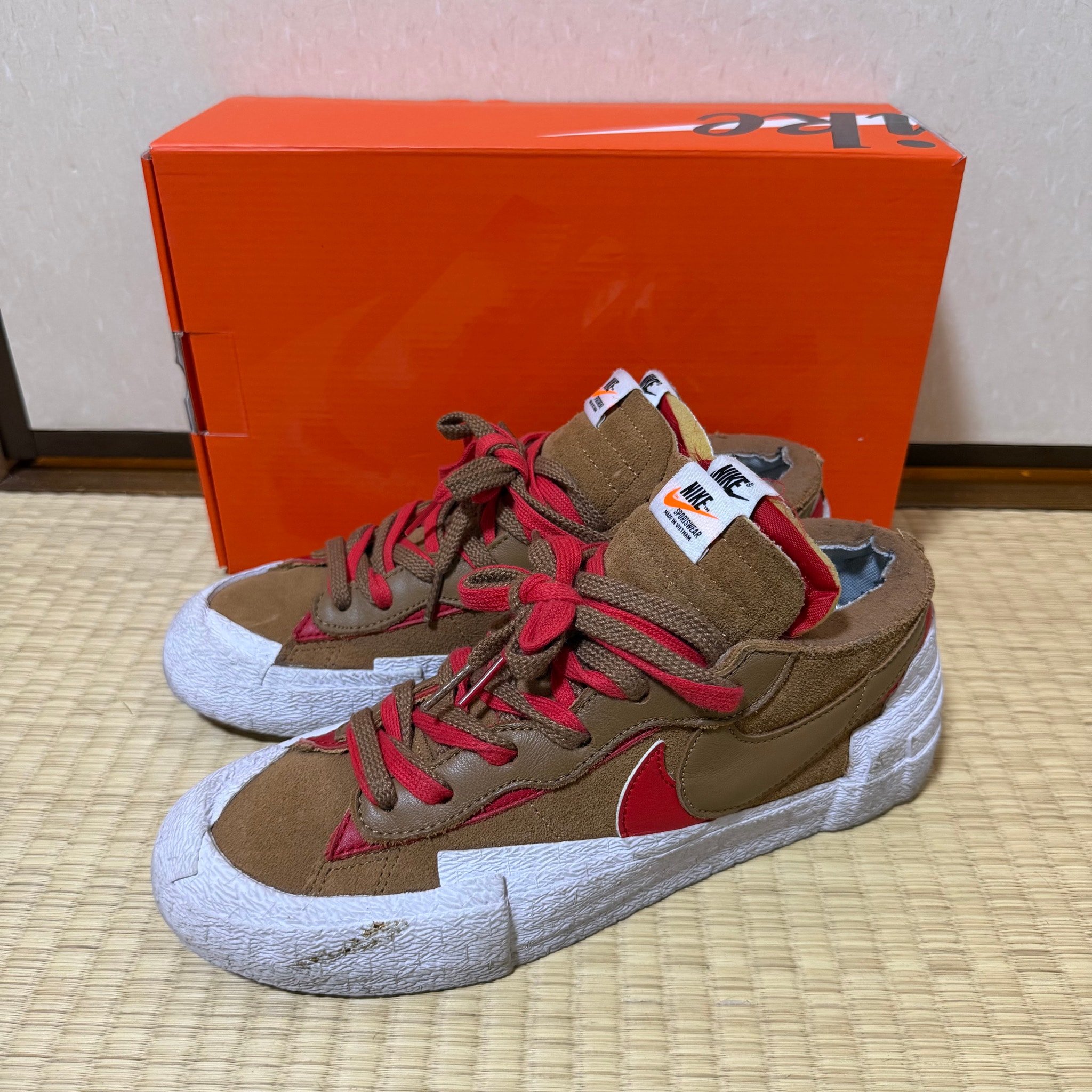 SACAI × NIKE BLAZER LOW "BRITISH TAN"