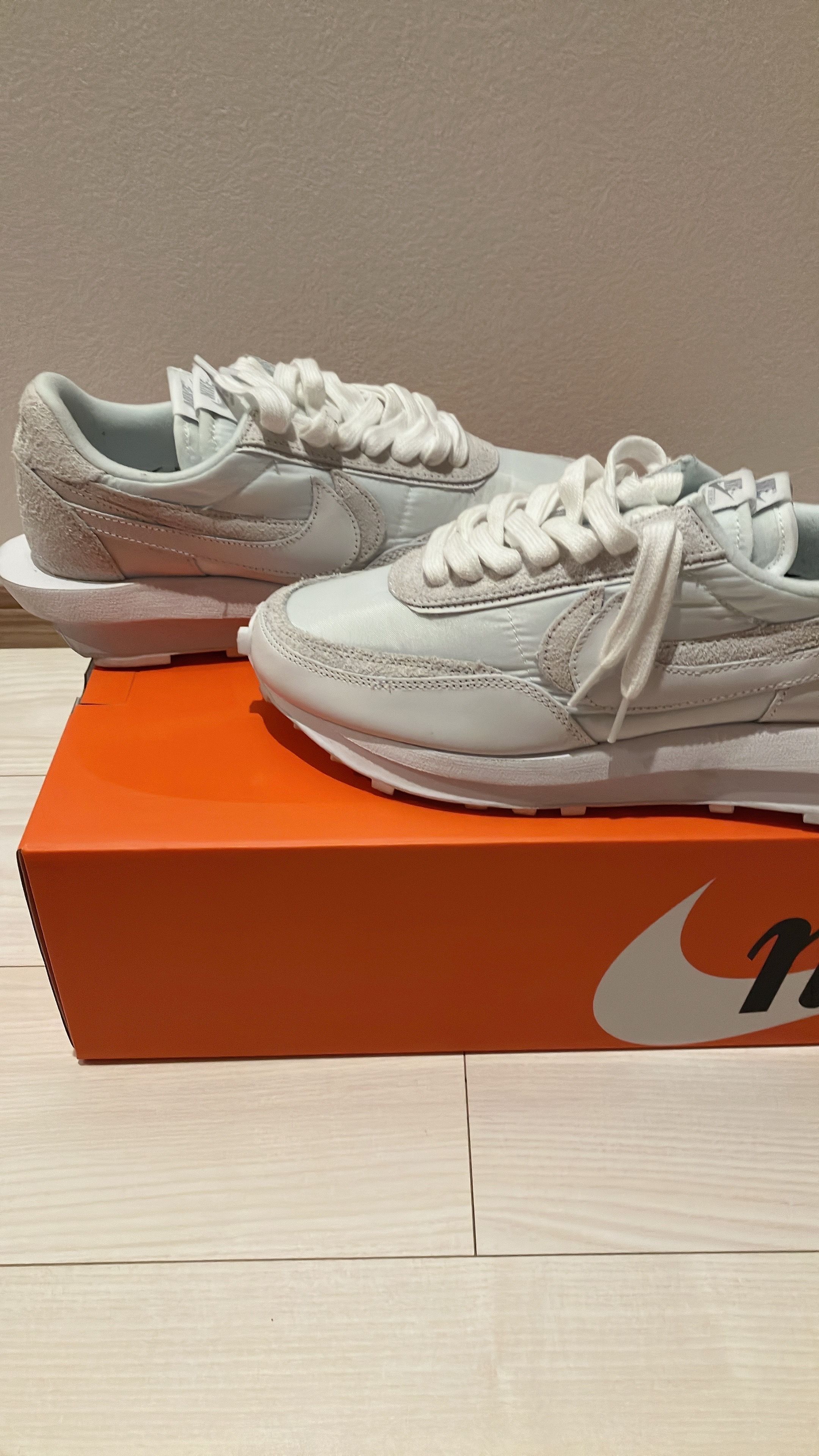 sacai × Nike LDV Waffle "Triple White"