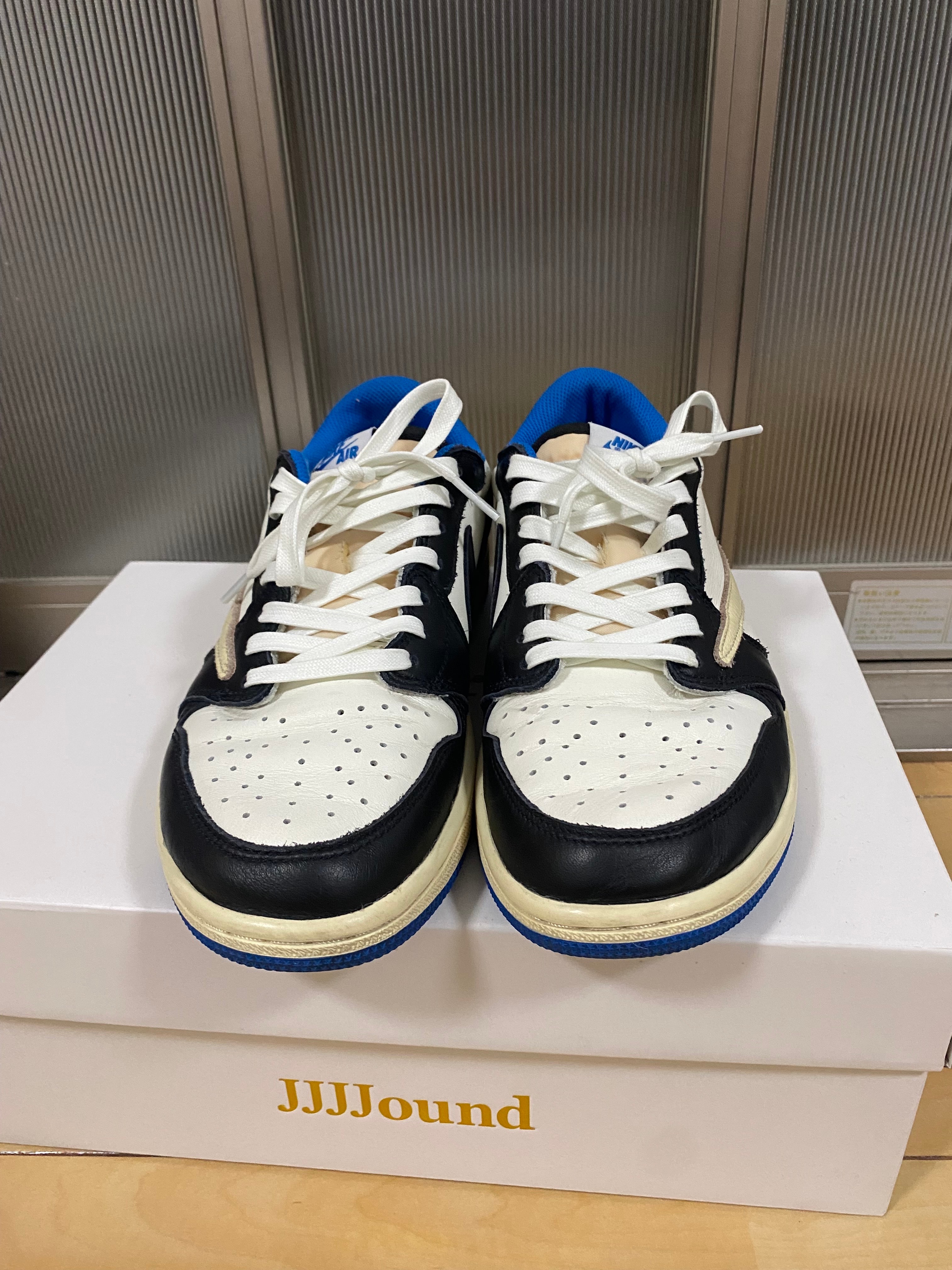 Travis Scott × fragment design × Nike Air Jordan 1 Low OG SP "Military Blue"