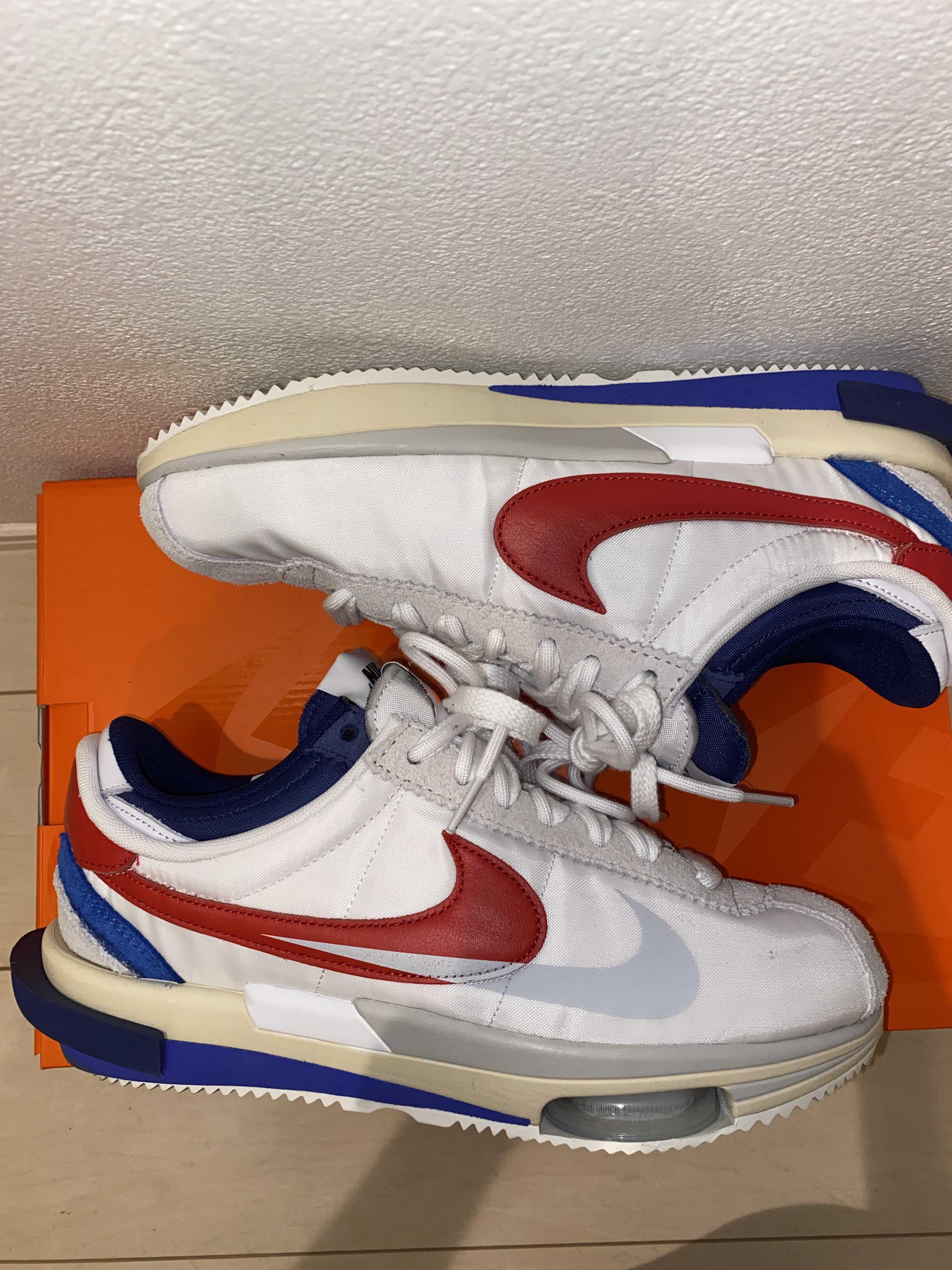 sacai × Nike Zoom Cortez "White and University Red"
