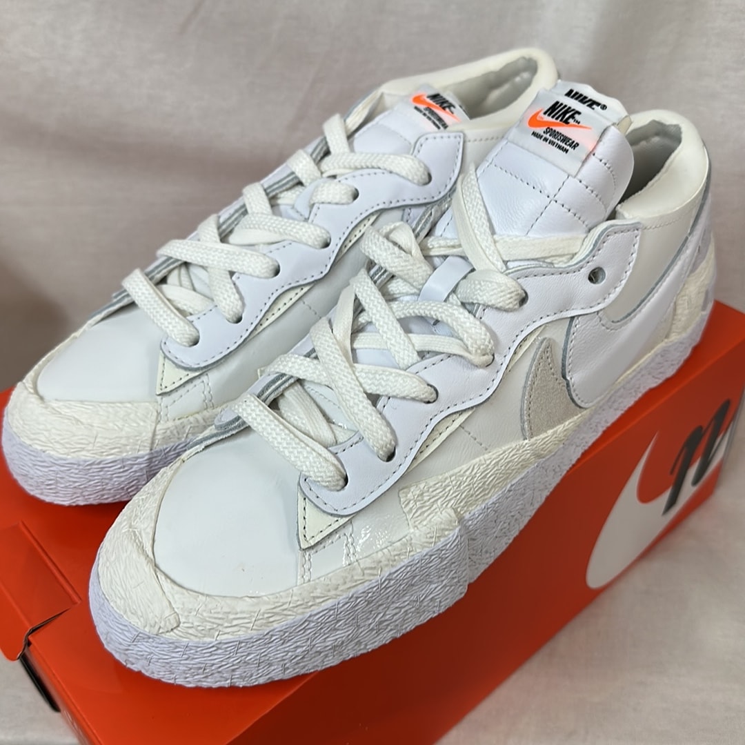 sacai × Nike Blazer Low "White Patent Leather"