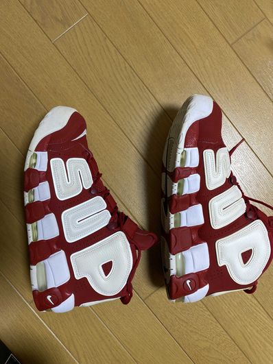 Supreme × Nike Air More Uptempo "White/Red"