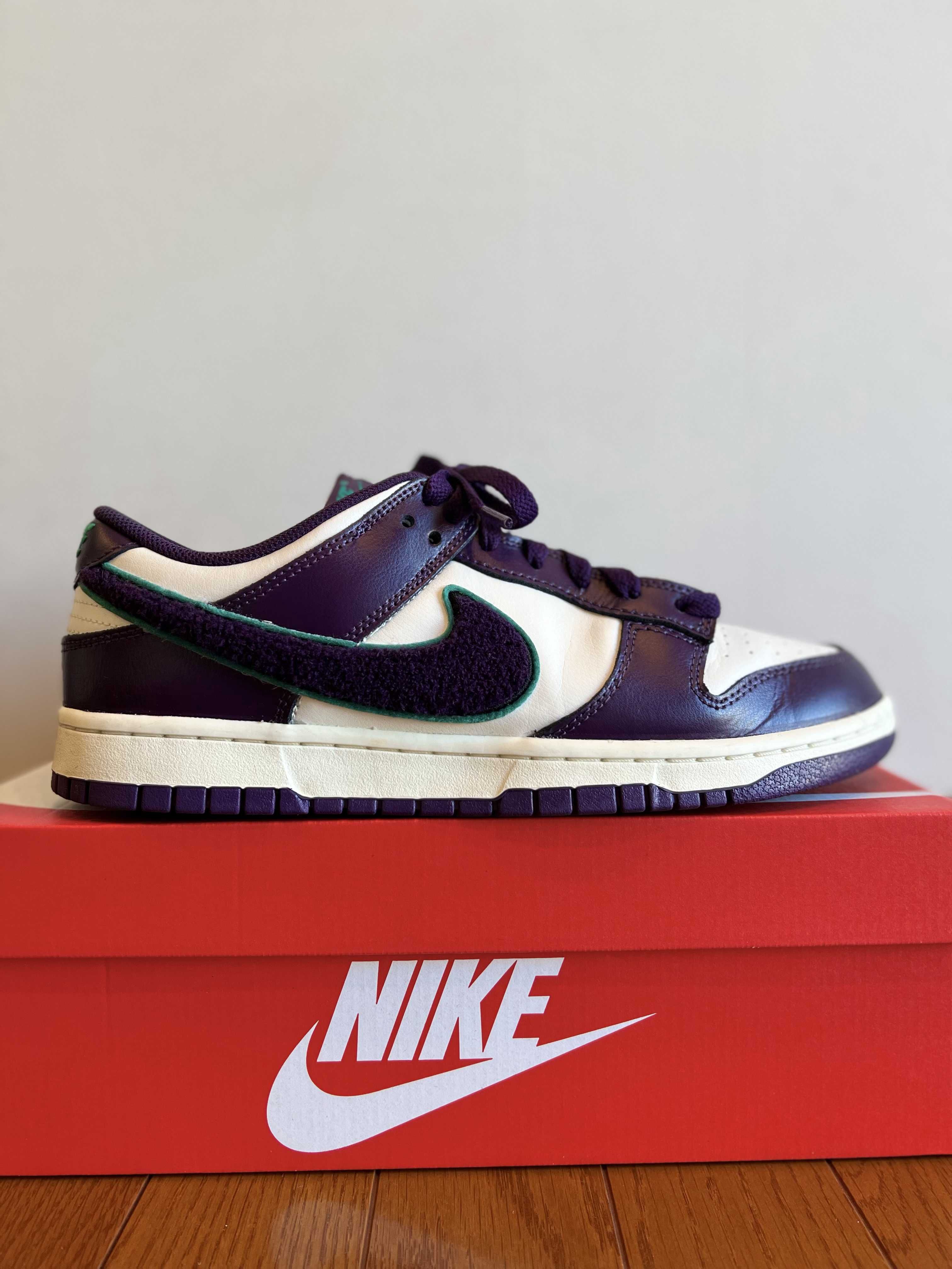 Nike Dunk Low Retro Chenille Swoosh "Grand Purple"
