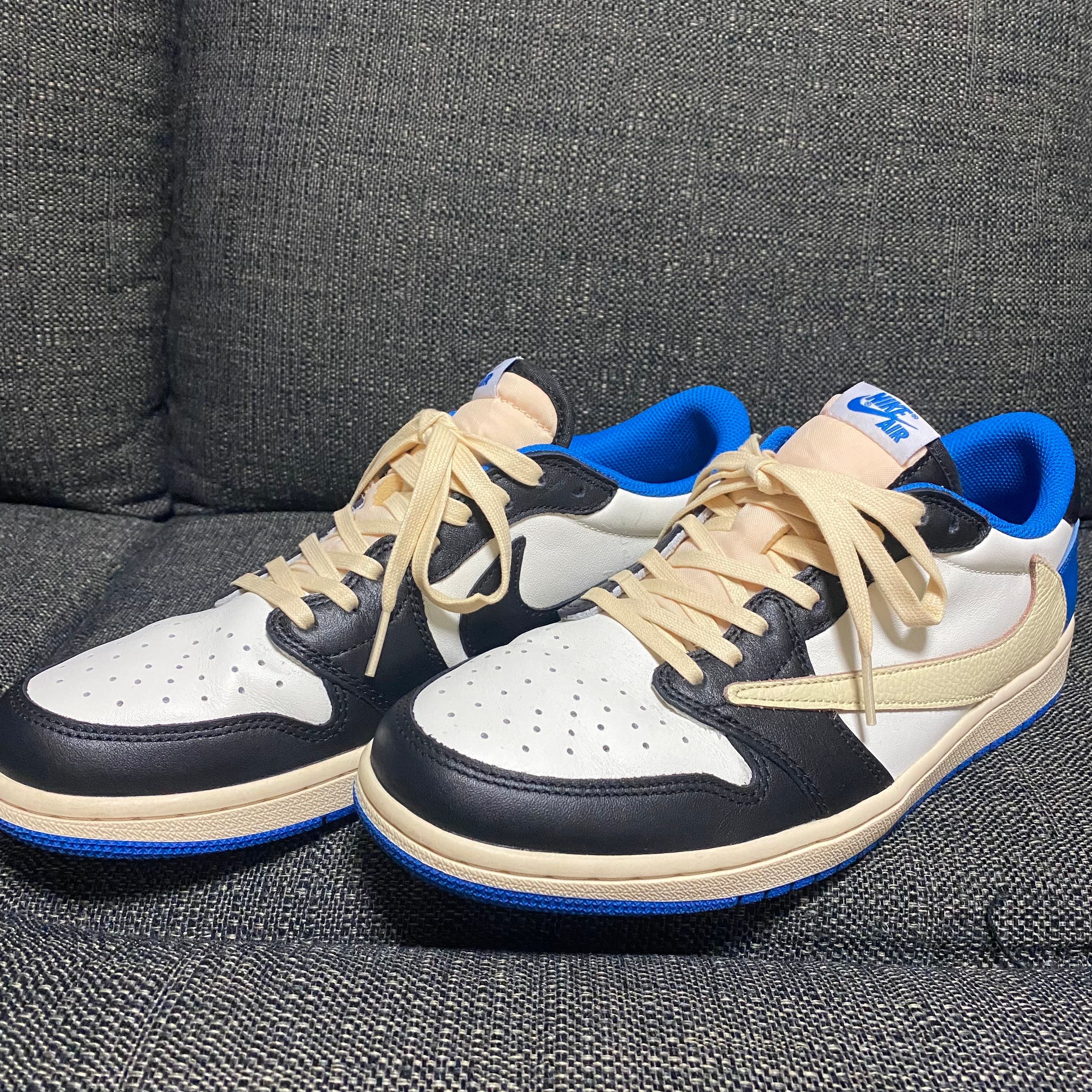 Travis Scott × fragment design × Nike Air Jordan 1 Low OG SP "Military Blue"