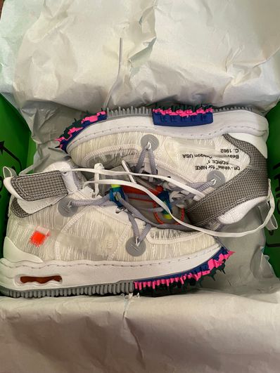 Off-White × Nike Air Force 1 Mid "White"