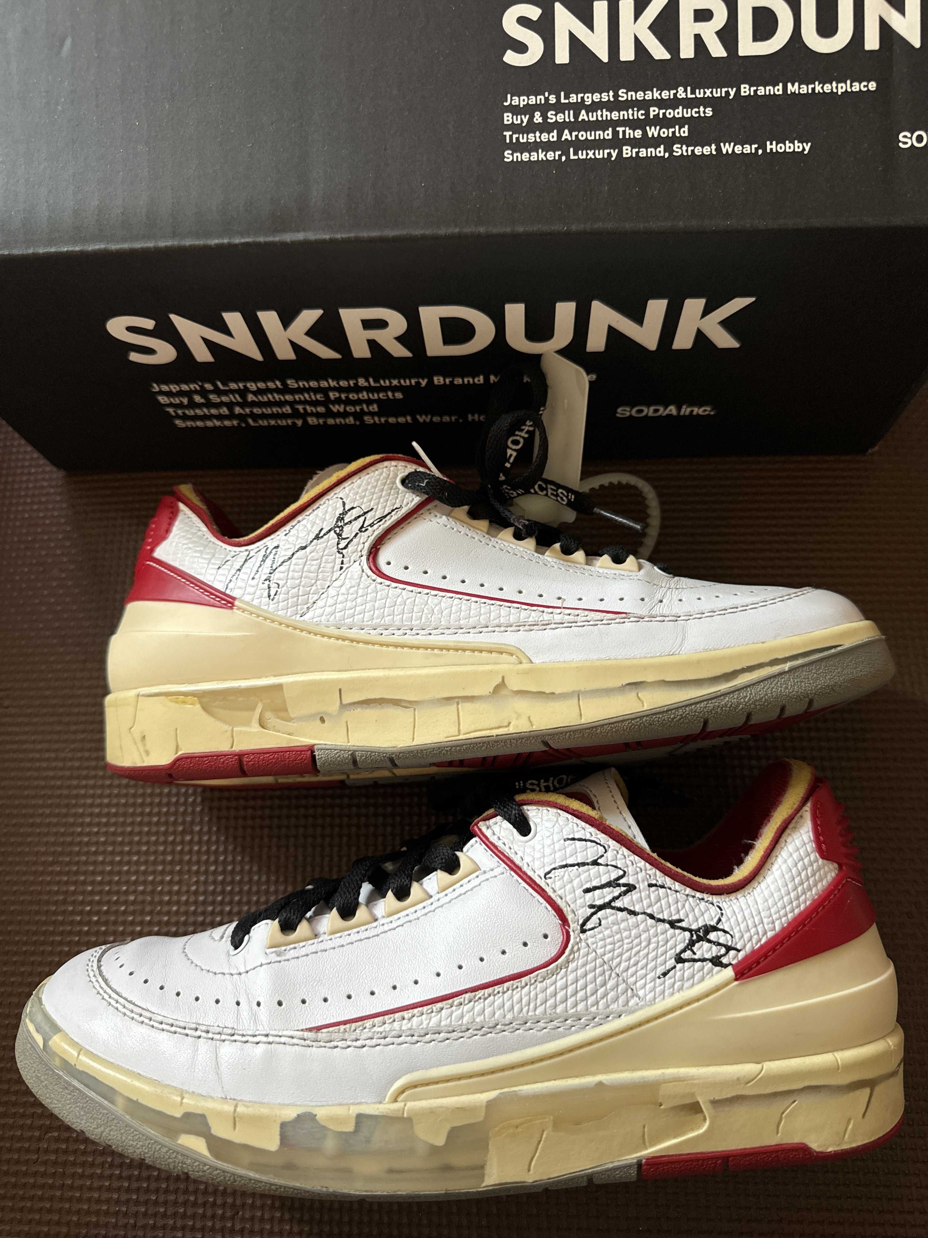 Off-White × Nike Air Jordan 2 Low "White and Varsity Red"