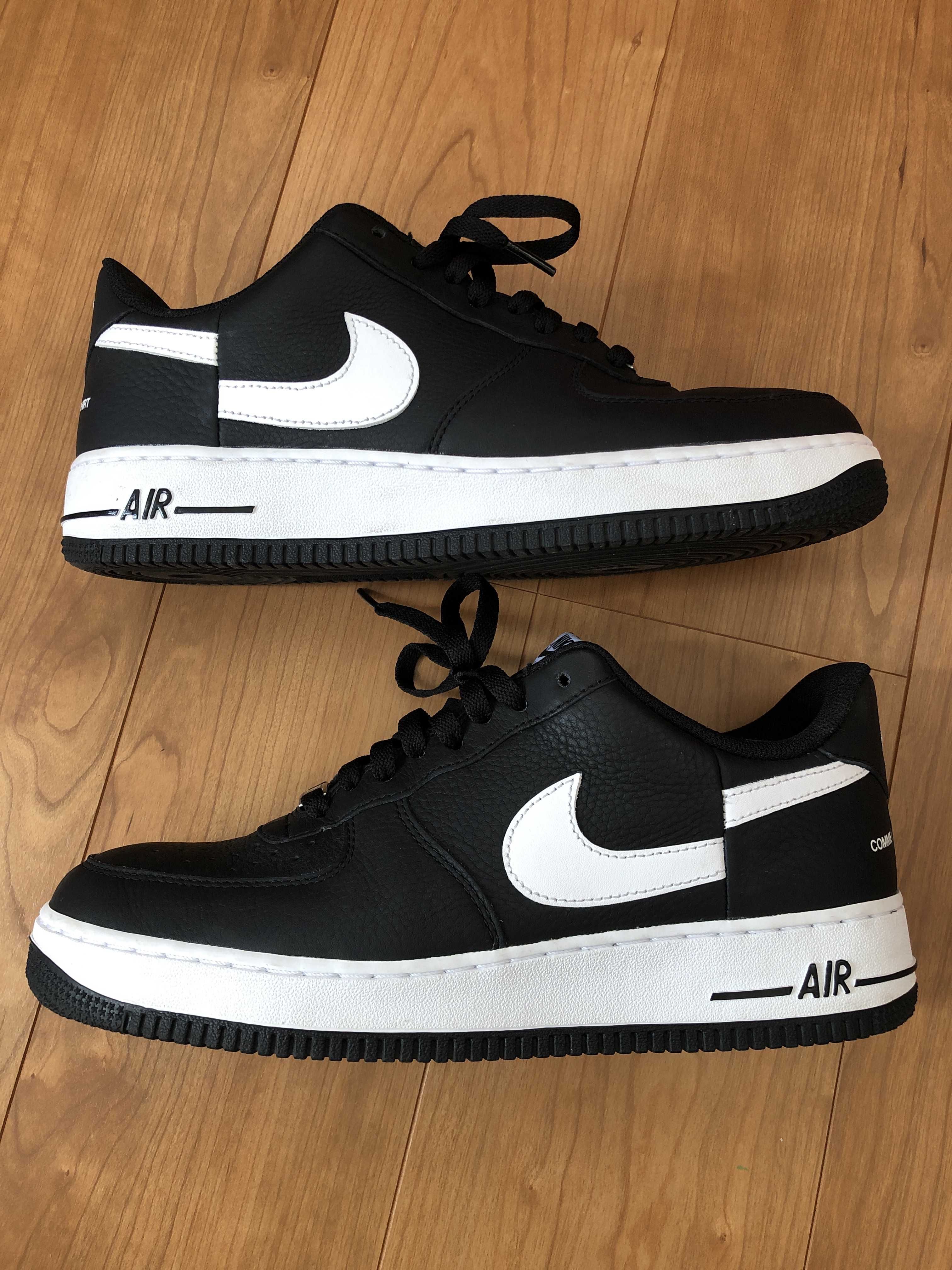 Supreme × COMME des GARCONS SHIRT × Nike Air Force 1 Low "Black/White" (2018)