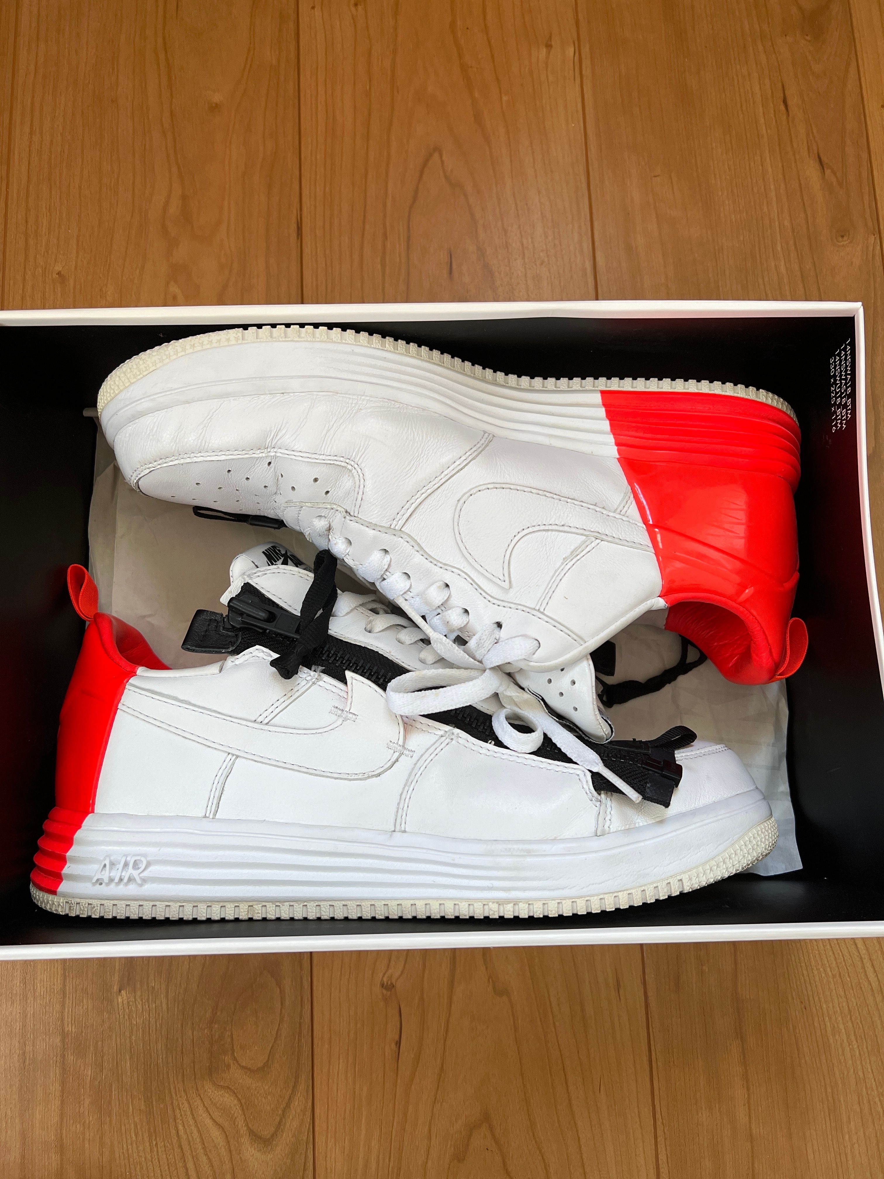 Acronym × Nike Lunar Force 1 Low "White/Bright Crimson"